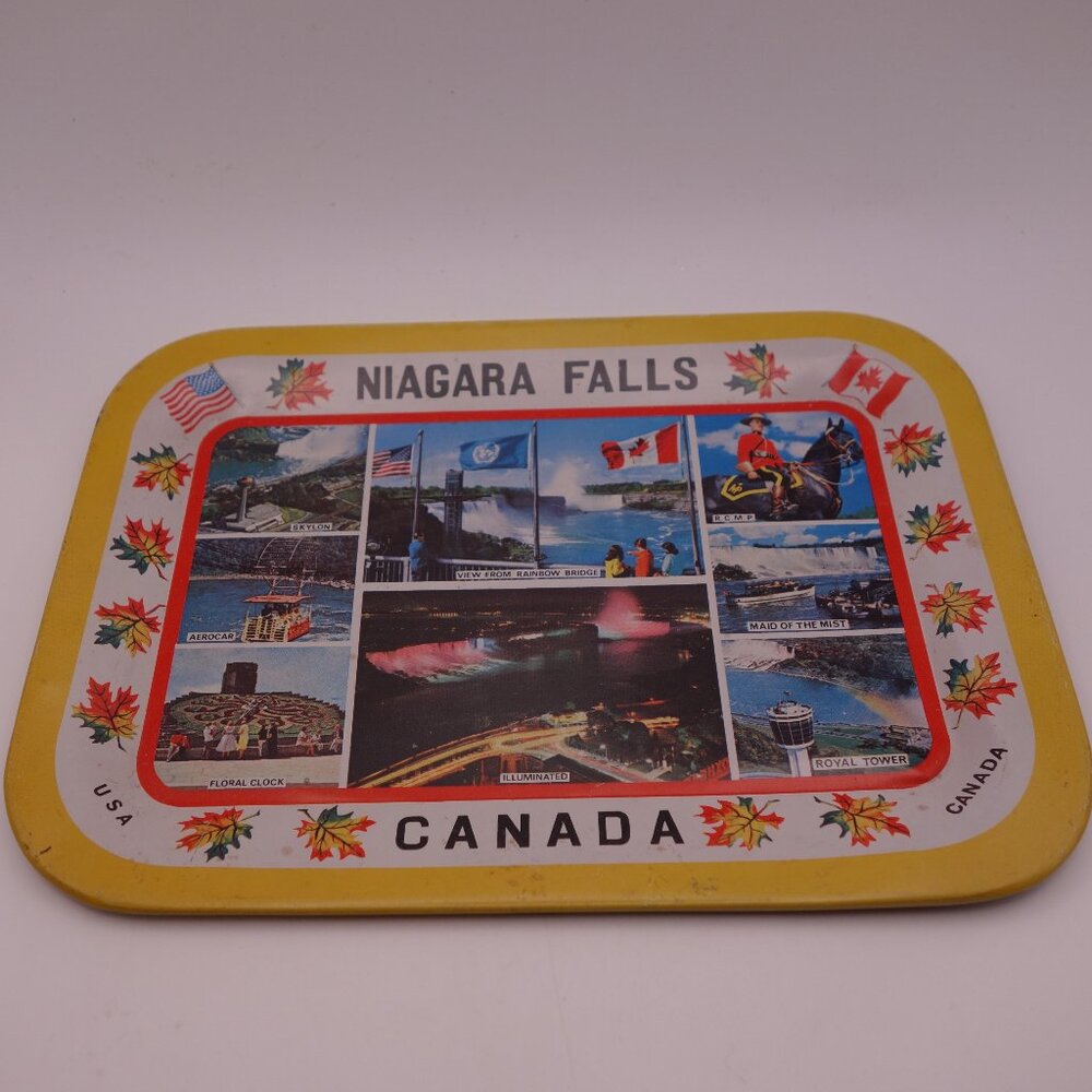 Vintage Niagara Falls Canada Tin Tray